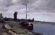 Camille Pissarro River boat Germany oil painting artist